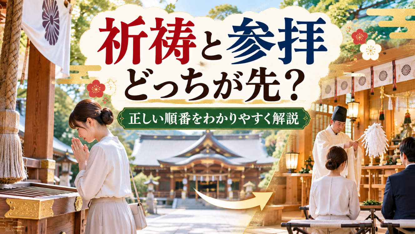神社の参拝からご祈祷までの流れと順番を紹介するアイキャッチ画像