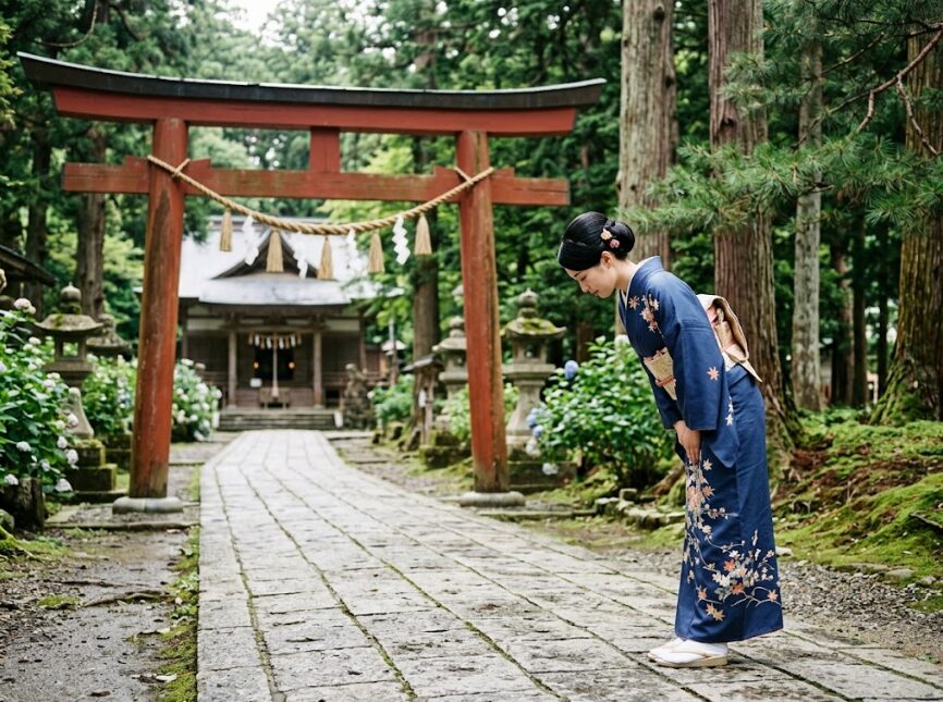 鳥居の前でお辞儀をしないのはおかしい
