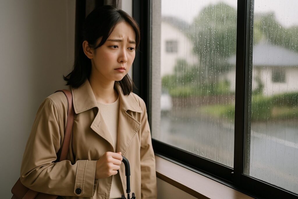雨に降られて笠間稲荷に行けなくなった人