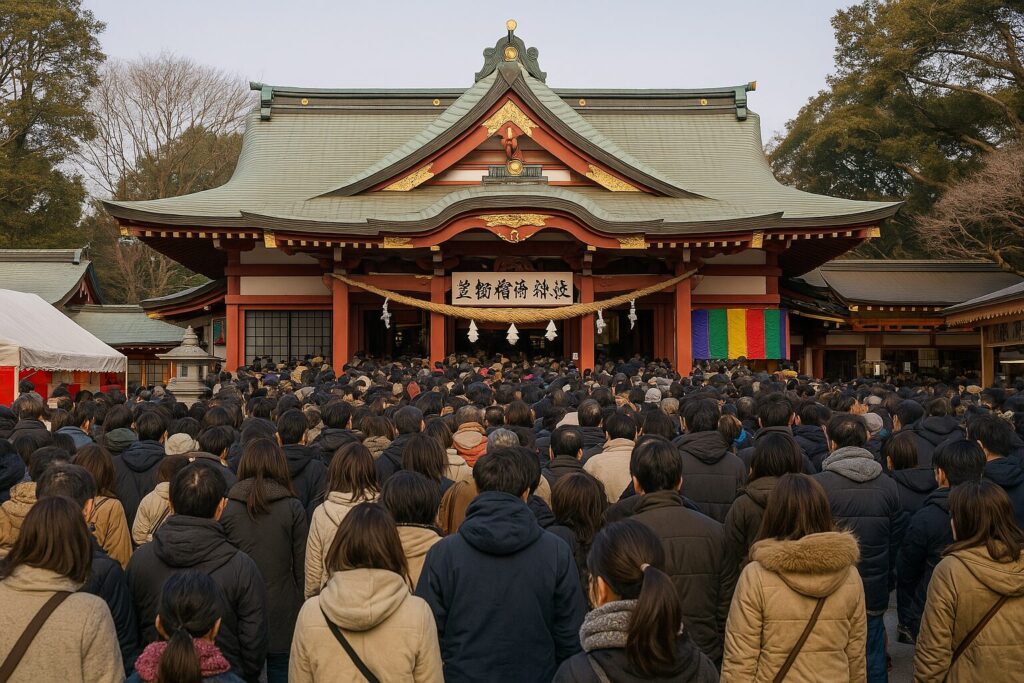 初詣で賑わう笠間稲荷神社