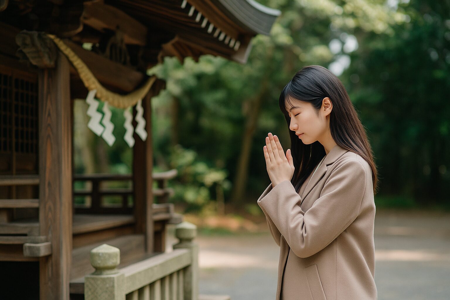 氏神様でお参りしている