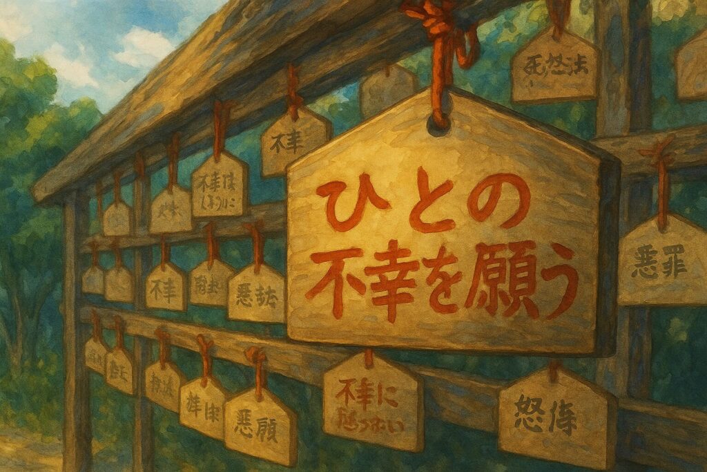絵馬に人の不幸を願うのはNG？