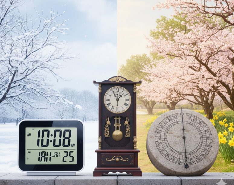 旧暦カレンダーへの変換と季節のズレ