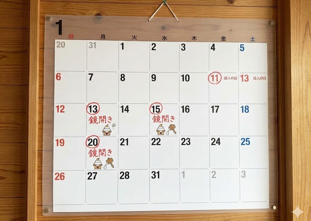 鏡開きはいつ?関東と関西の日付