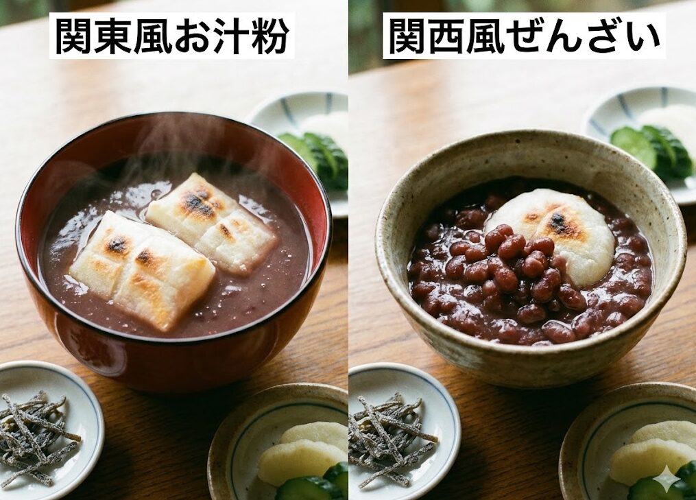 ぜんざいとお汁粉の違いと地域の定義