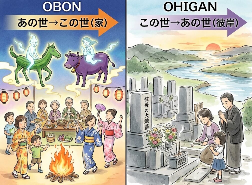 お彼岸とお盆の違いを比較
