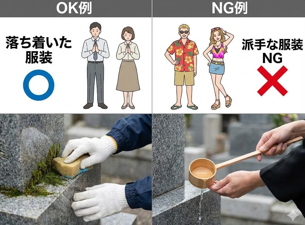 お墓参りの適切な服装