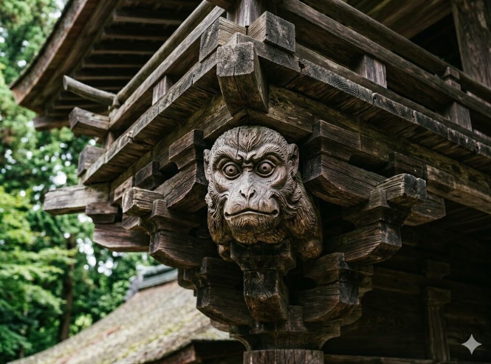 魔が去るお猿さんの神猿像に隠された厄除けの結界