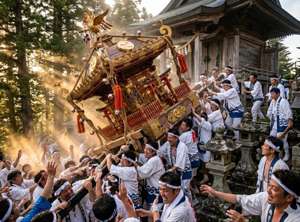 生命の誕生を祝う山王祭の熱気と浄化のサイクル
