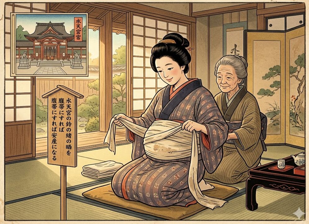 鈴の緒から始まった御子守帯と腹帯の由来