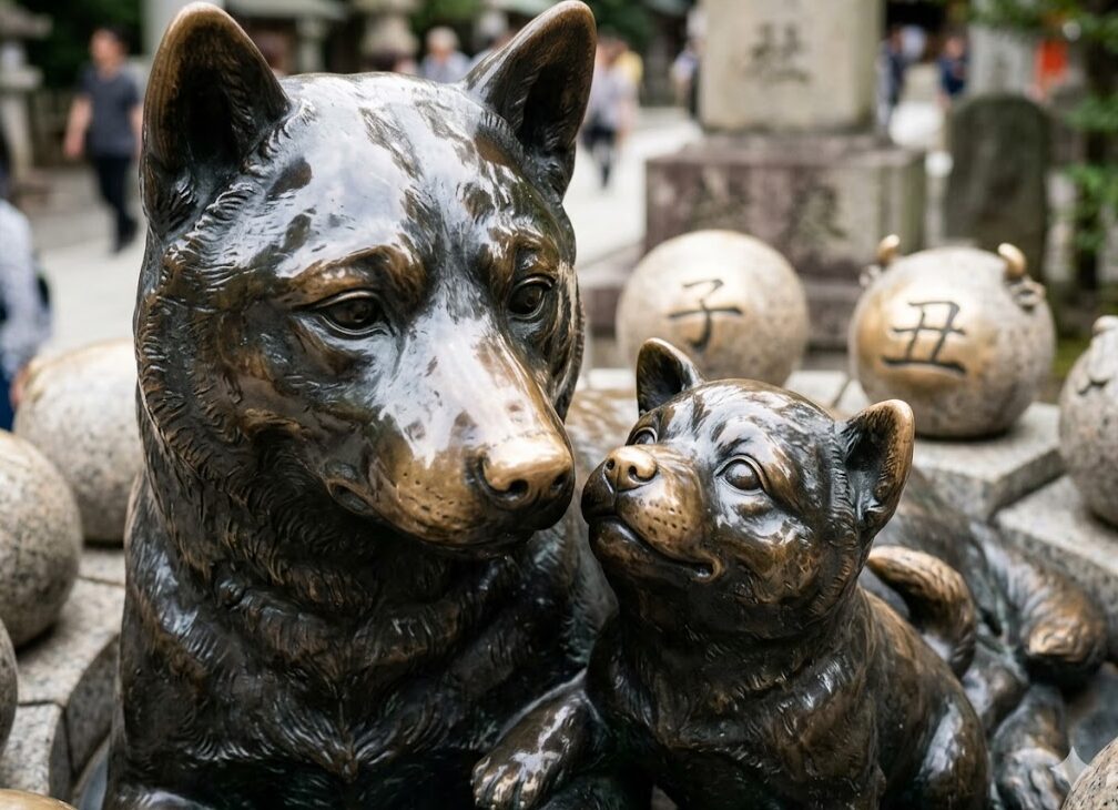 子宝いぬの像を撫でて授かるご利益の由来