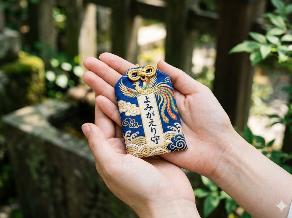 黄泉の国から生還する願いを込めたよみがえり守