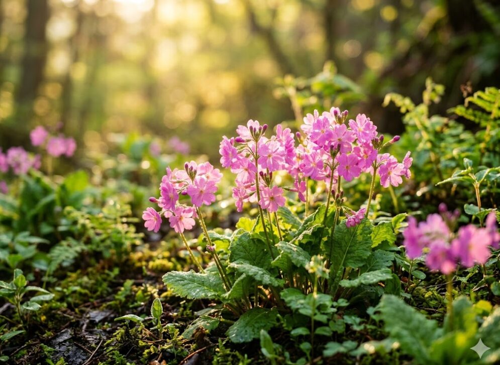日本サクラソウが象徴する春の訪れと始まりの光