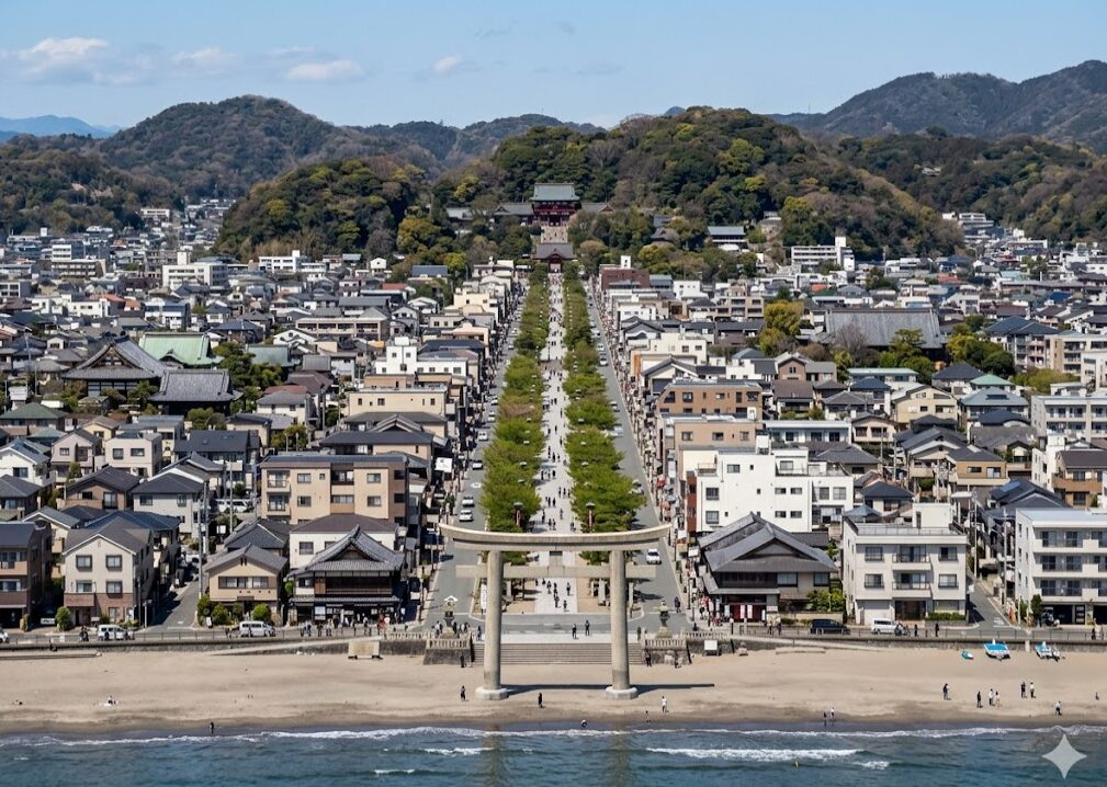 若宮大路の直線的な設計が示す京都への対抗心と権威