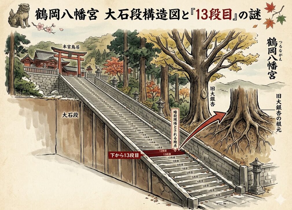鶴岡八幡宮の13段目の階段の謎
