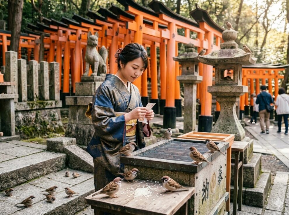 伏見稲荷大社の名物の食べ物「雀の丸焼き」のまとめ