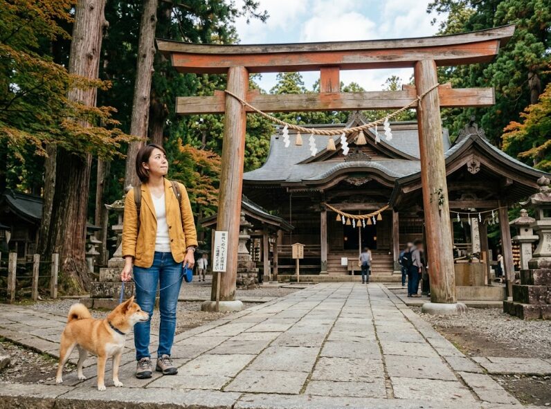 神社で犬連れはいいのか