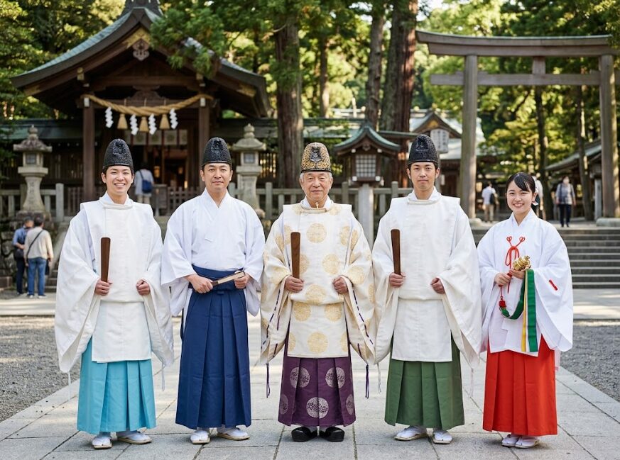 神社の巫女や宮司