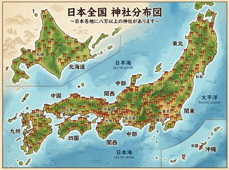 神社の数が減少傾向