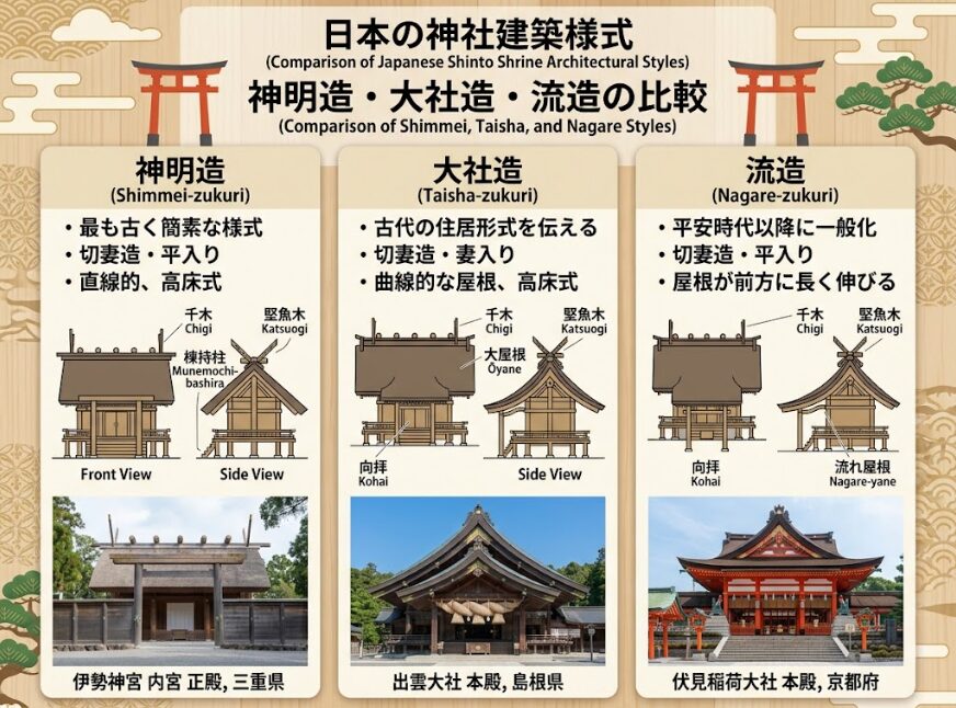 代表的な神社の造り