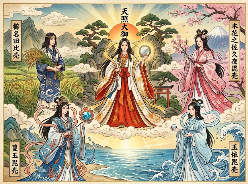 日本神話に登場する女神