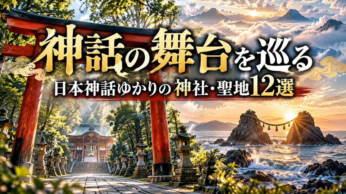 日本神話にゆかりのある神社や聖地を巡る旅ガイドのアイキャッチ画像
